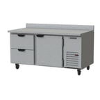 image of Beverage Air WTRD67AHC-2 67" 2-Section Worktop Refrigerator w/ 2 Drawers & 1 Door, 19 cu. ft.
