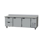 image of Beverage Air WTRD93AHC-2 93" 3-Section Worktop Refrigerator w/ 2 Drawers & 2 Doors, 30 cu. ft.