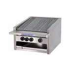 image of Bakers Pride L-24RS-C 24" Low Profile Countertop Gas Radiant/Lava Rock Charbroiler, 60.000 BTU