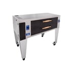 image of Bakers Pride Y-600BL-DSP 78" Gas Single Deck Pizza Oven