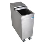 image of BK Resources BK-MIB-2411 Mobile Ice Bin w/ Sliding Lid, 53 Lbs. Capacity, Removable Bottom Tray