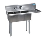 image of BK Resources BKS-3-1014-10-15R 47" (3) Three Compartment Sink