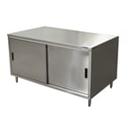 image of BK Resources CST-3036S 36" Cabinet Base Sliding Doors Work Table