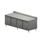 image of BK Resources CSTR5-3696H 96" Cabinet Base Hinged Doors Work Table