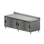image of BK Resources CSTR5-3696S 96" Cabinet Base Sliding Doors Work Table