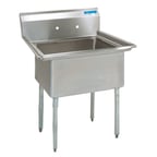 image of BK Resources ES-1-18-12 23" (1) One Compartment Sink
