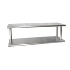 image of BK Resources PTS-2448-2 Stainless Steel Double Tier Pass Through Shelf - 48"W x 24"D