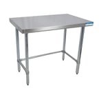 image of BK Resources QVTOB-3024 30" Stainless Steel Top - 35" Work Table