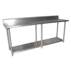 image of BK Resources QVTR5-9630 96" Stainless Steel Top 85" - Work Table