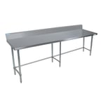 image of BK Resources QVTR5OB-9630 96" Stainless Steel Top 85" - Work Table