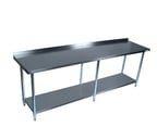 image of BK Resources SVTR-8430 84" Stainless Steel Top 73" - Work Table