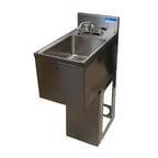 image of BK Resources UBB-18-1014HS12-P-G Underbar Sink Units, 1 Compartment without Drainboard