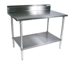 image of BK Resources VTTR5-7224 72" Stainless Steel Top 63" - Work Table