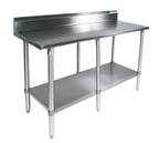 image of BK Resources VTTR5-8424 84" Stainless Steel Top 73" - Work Table