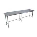 image of BK Resources VTTR5OB-9630 96" Stainless Steel Top 85" - Work Table