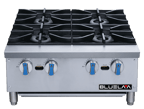image of Blue Air BLHP24 24" Countertop Gas Hotplate with (4) Burners, Manual Controls, 112.000 BTU