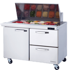 image of Blue Air BLMT48-D2R-HC 48" Mega Top Sandwich Prep Table w/ 2 Drawers & 1 Door, 18 Pans