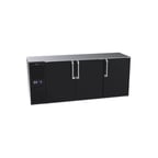image of Krowne BS84 84" 3 Section Back Bar Cooler with Solid Door