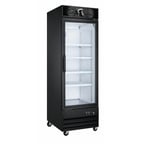 image of Bison Refrig BGF-26 27" 1 Glass Door Freezer Merchandiser in Black, 13 cu. ft.