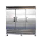 image of Bison Refrig BRF-71 82" Three Section Reach-In Freezer w/ 3 Solid Doors, Bottom Mount, 71 cu. ft.