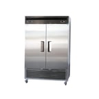 image of Bison Refrig BRR-46 54" Two Section Reach-In Refrigerator w/ 2 Solid Full Doors, Bottom-Mount, 1/3 hp,  46 cu. ft.