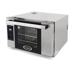 image of Cadco XAFT-03HS-LD Single-Deck Electric Convection Oven w/ Digital Controls, Half-Size, 3 Shelves