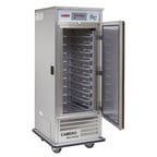 image of Cambro ACU1826R000 One Section Air Curtain Refrigerator w/ Right Swing Door, Bottom Mounted, (10) Full or (20) Half Size Sheet Pans Capacity