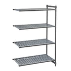 image of Cambro CBA184864V4580 Camshelving® Basics Plus Vented 4-Shelf Add-On Unit - 18" x 48" x 64"