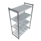 image of Cambro CBU244872V4580 Camshelving® Basics Plus Vented 4-Shelf Starter Unit - 24" x 48" x 72"
