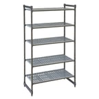 image of Cambro CBU246072V5580 Camshelving® Basics Plus Vented 5-Shelf Starter Unit - 24" x 60" x 72"