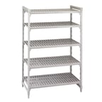 image of Cambro CPU243672V5480 Camshelving® Premium Vented 5-Shelf Starter Shelving Unit - 24" x 36" x 72"