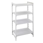 image of Cambro CPU244872S4480 Camshelving® Premium Solid 4-Shelf Starter Shelving Unit - 24" x 48" x 72"