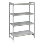 image of Cambro CPU244872VS4480 Camshelving® Premium Vented/Solid 4-Shelf Starter Unit - 24" x 48" x 72"