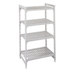 image of Cambro CPU244884V4PKG Camshelving® Premium Vented 4-Shelf Starter Unit - 24" x 48" x 84"