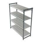 image of Cambro ESU244872V4580 Camshelving® Elements 4-Shelf Vented Starter Shelving Unit - 24'' x 48'' x 72''