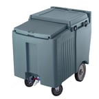 image of Cambro ICS125LB191 Plastic Mobile Ice Bin / Ice Caddy, 125 lb, Granite Gray