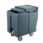image of Cambro ICS175L191 Plastic Mobile Ice Bin / Ice Caddy, 175 lb, Granite Gray