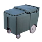 image of Cambro ICS175LB191 Plastic Mobile Ice Bin / Ice Caddy, 175 lb, Granite Gray