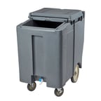 image of Cambro ICS175TB191 Plastic Tall Mobile Ice Bin / Ice Caddy, 175 lb, Granite Gray