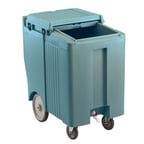 image of Cambro ICS175TB401 Plastic Tall Mobile Ice Bin / Ice Caddy, 175 lb, Slate Blue