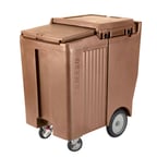 image of Cambro ICS200TB157 Plastic Tall Mobile Ice Bin / Ice Caddy, 200 lb, Coffee Beige
