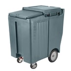 image of Cambro ICS200TB401 Plastic Tall Mobile Ice Bin / Ice Caddy, 200 lb, Slate Blue