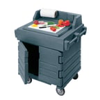 image of Cambro KWS40191 Mobile Modular CamKiosk® Counter/Work Station, Granite Gray, Enclosed Base w/ Storage