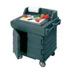 image of Cambro KWS40192 Mobile Modular CamKiosk® Counter/Work Station, Granite Green, Enclosed Base w/ Storage