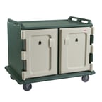 image of Cambro MDC1418S20192 Granite Green 20 Tray Insulated Meal Delivery Cart