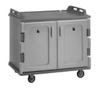 image of Cambro MDC1418S20615 Slate Blue 20 Tray Meal Delivery Cart w/ 2 Compartments