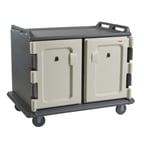 image of Cambro MDC1520S20191 Granite Gray 20 Tray Meal Delivery Cart for 15" x 20" Trays