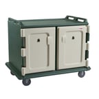 image of Cambro MDC1520S20192 Granite Green 20 Tray Meal Delivery Cart for 15" x 20" Trays