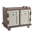 image of Cambro MDC1520S20194 Granite Sand 20 Tray Meal Delivery Cart for 15" x 20" Trays
