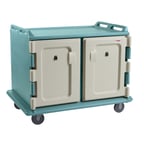 image of Cambro MDC1520S20401 Slate Blue 20 Tray Meal Delivery Cart for 15" x 20" Trays
